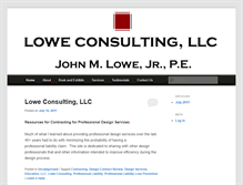 Tablet Screenshot of loweconsultingllc.com
